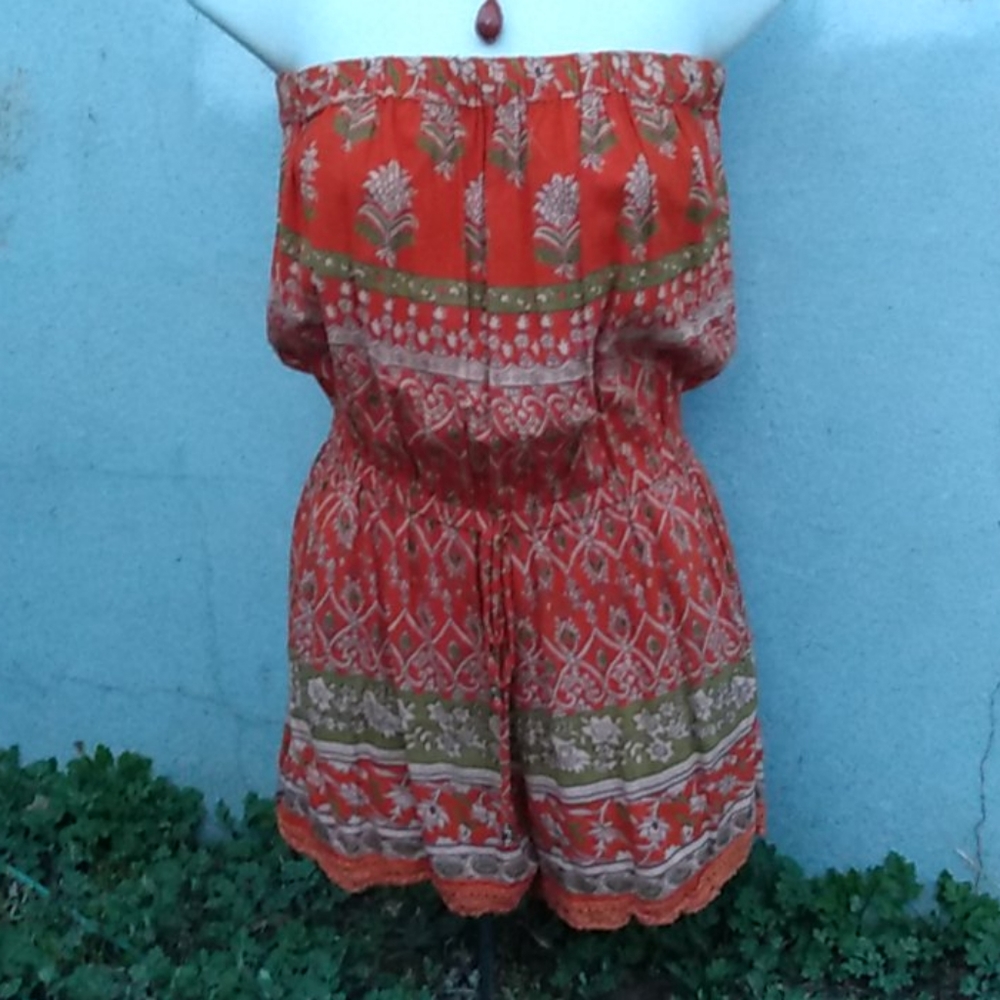 Sleeveless Strapless Boho Romper By Angie